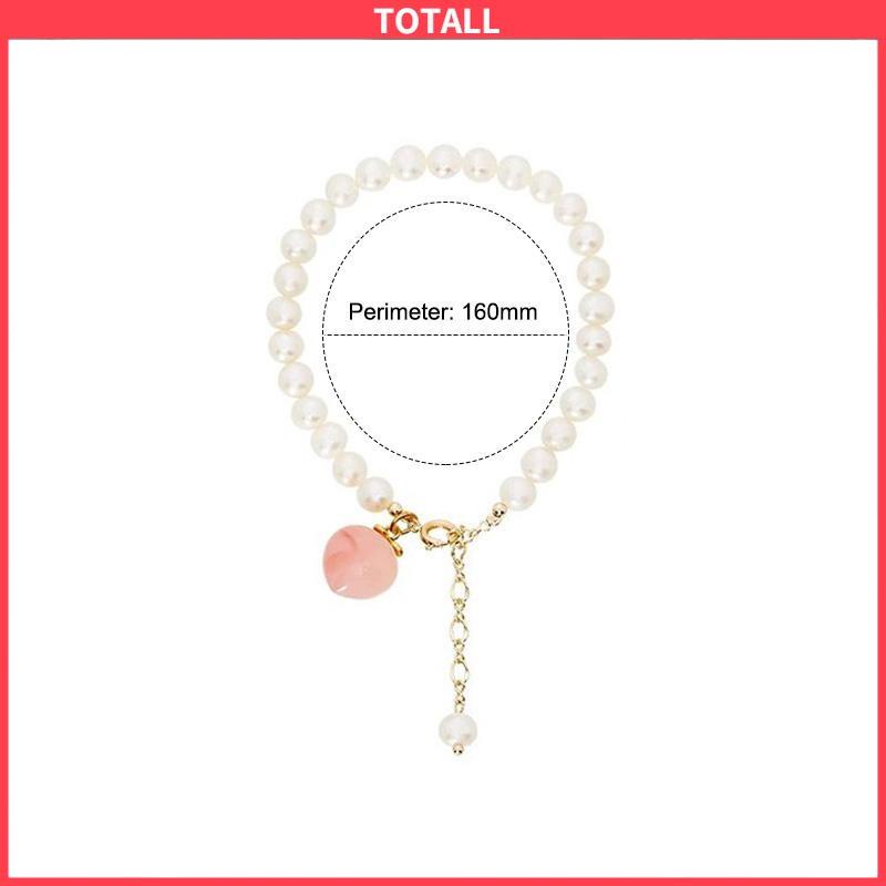 COD Gelang Mutiara Persik Pelajar Wanita Niche Design Sisters Couple Best Friends Gelang-Totall