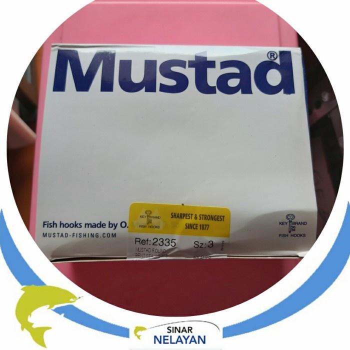 Kail mata pancing Mustad 2335 no 3. Mustad fish hooks.
