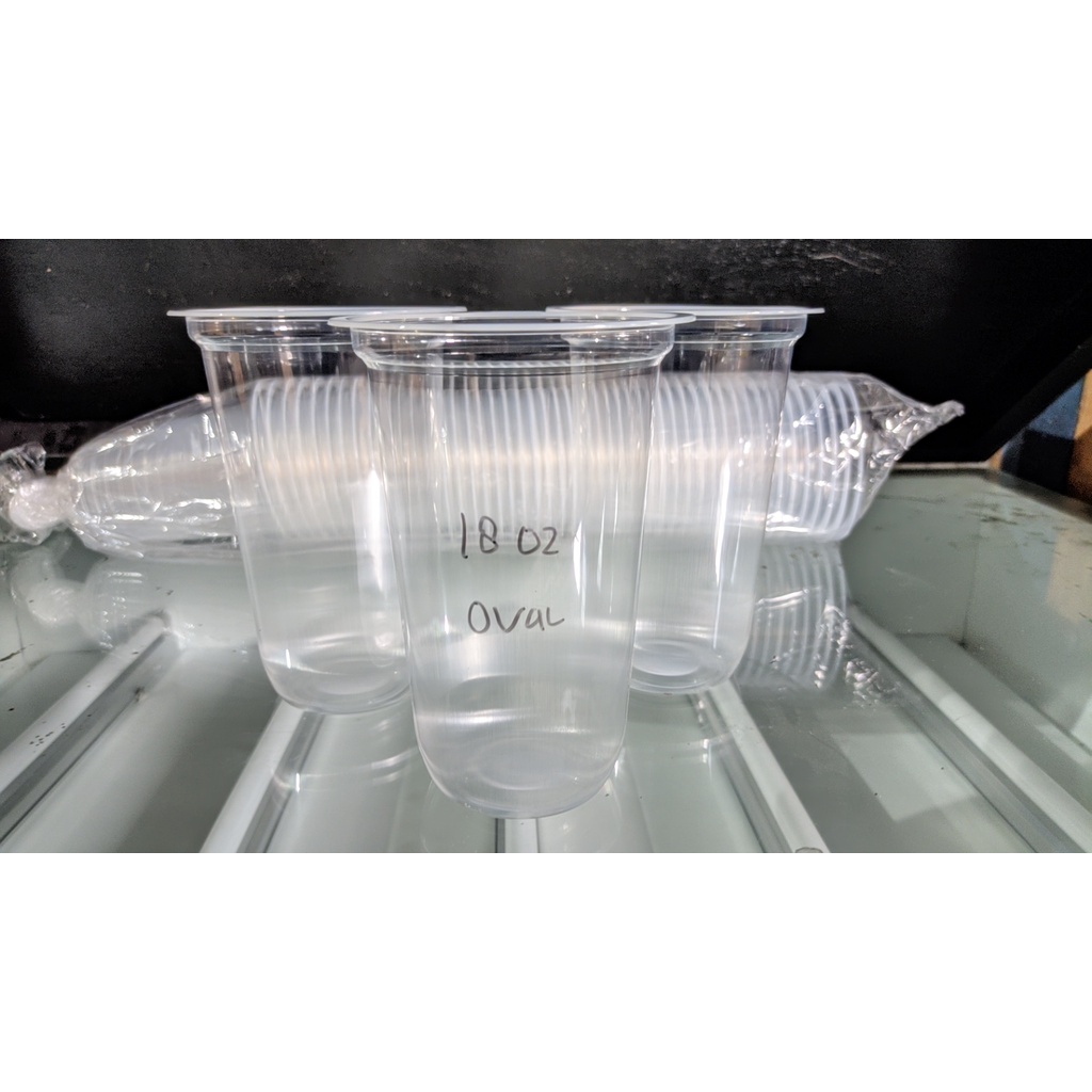 

Gelas Plastik Bening Starindo 18oz 8gr OVAL [ECERAN] / Plastik Cup PP bening polos @50pcs