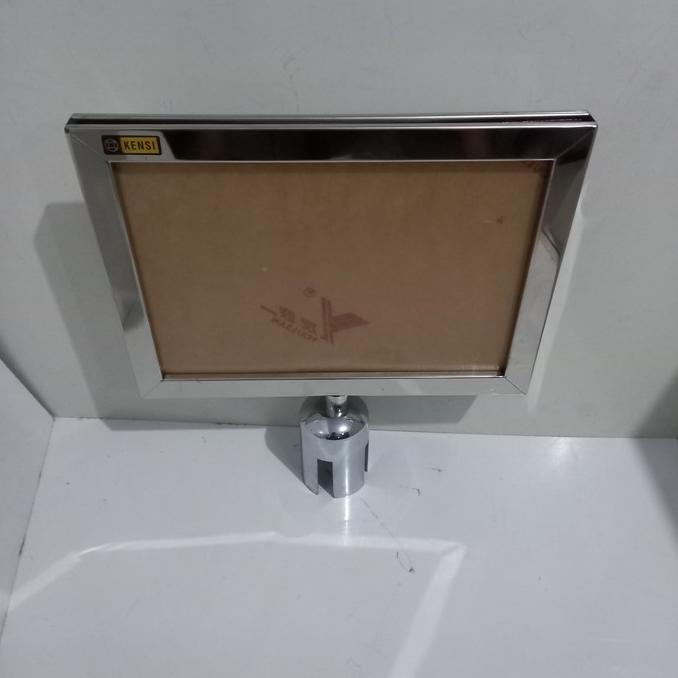 

Sign frame A4 Landscape Signage poster papan tiang antrian Stainless g