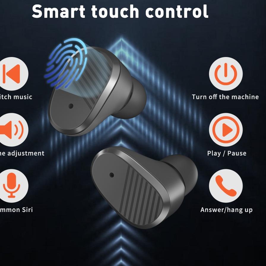 Penawaran Terbaik--(New) TACOO TWS Wireless Sport Bluetooth Earphone/Earbuds Headset Anti Slip Hi-Fi