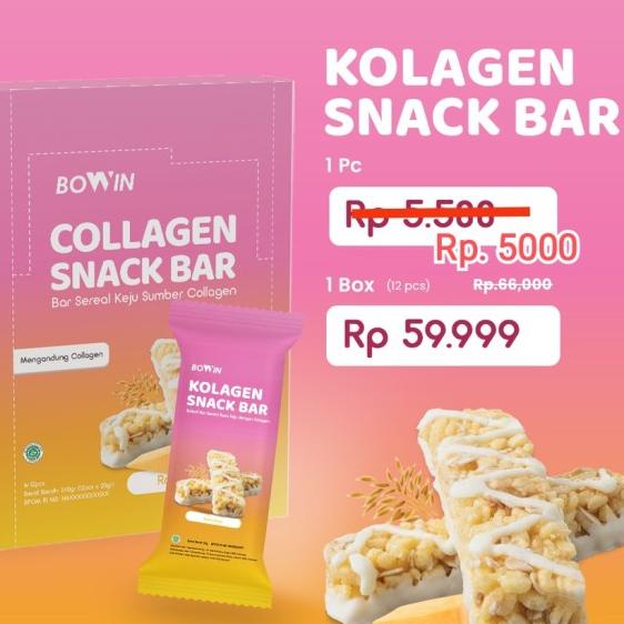 Jual Bowin Kolagen Bar 1000Mg - Sereal Oat Tinggi Serat Snack Sehat ...