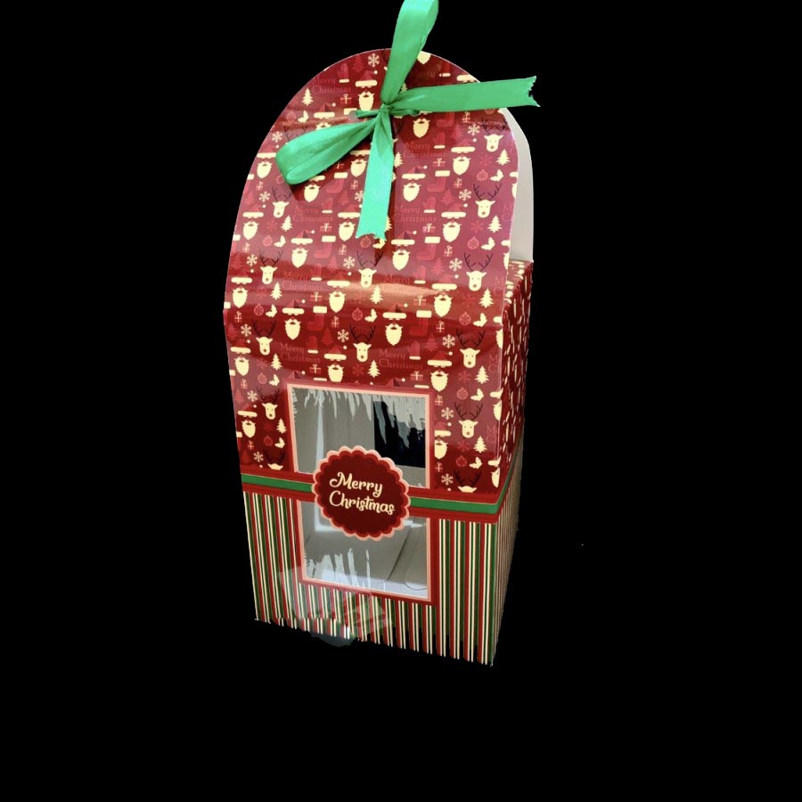 

( 5 Pcs ) Kardus Natal Dus Jinjing Isi 3 Toples 500 Gr Box Tenteng Jendela Mika Packaging Kotak Hampers Christmas