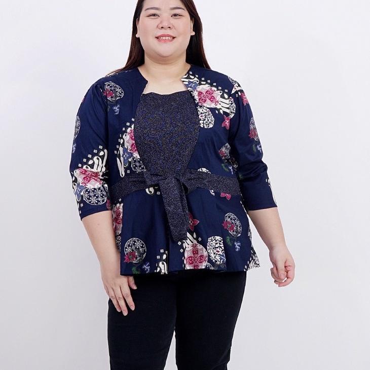 Dijual--BAJU BLOUSE ATASAN BATIK WANITA JUMBO BIG SIZE LD 120cm XXL XXXL BLUS 311 BAJU IBU HAMIL BUM