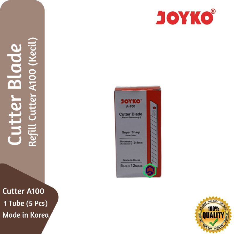 

Isi Cutter Kecil A-100 Refill Pisau Blade Tajam A 100 Kuat Murah Pemotong Potong Silet Joyko