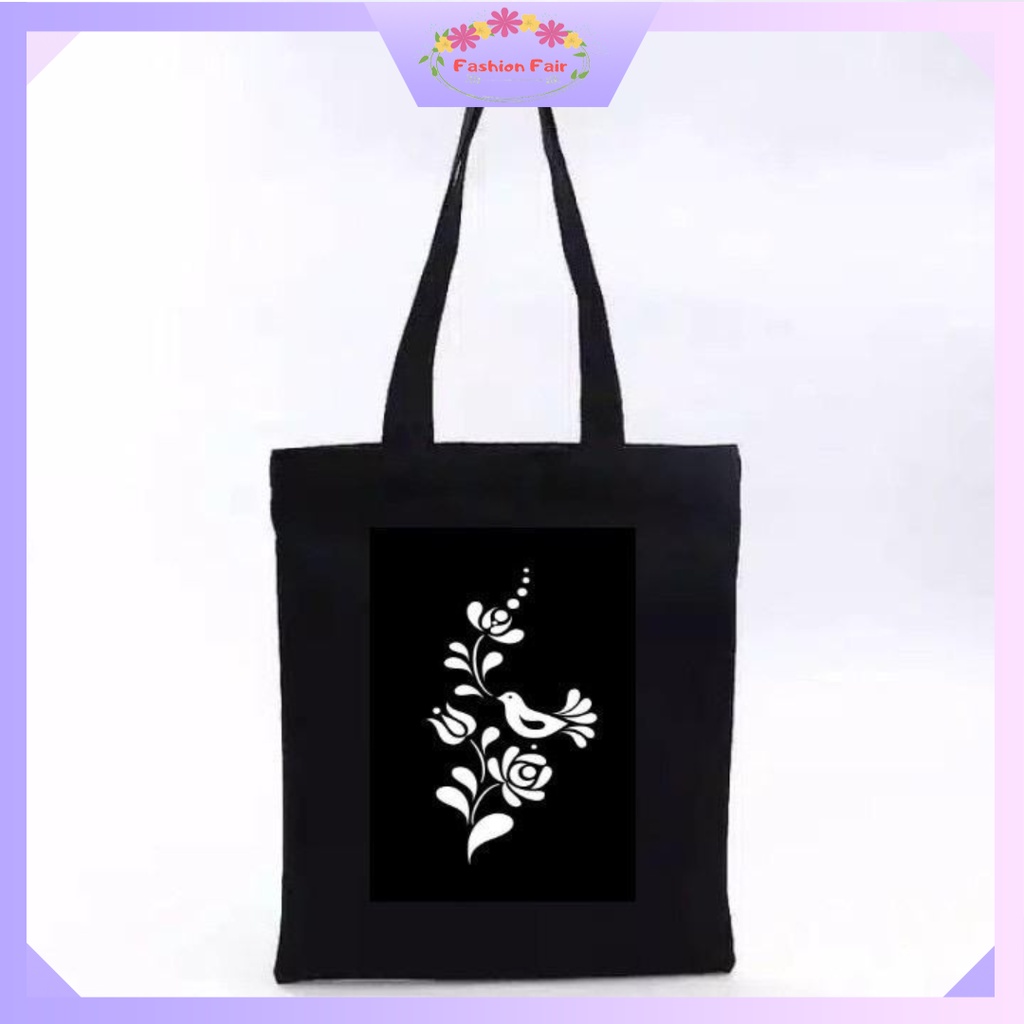 Fashion Fair - (H) Totebag tote (PAKAI PEREKAT) Karakter Tote bag kpop murah wanita custom motif