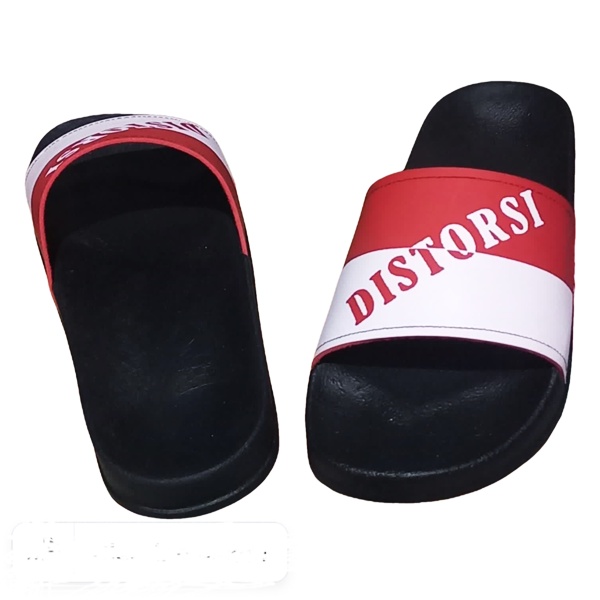 Sandal  pria kokop slide selop slop motif distorsi