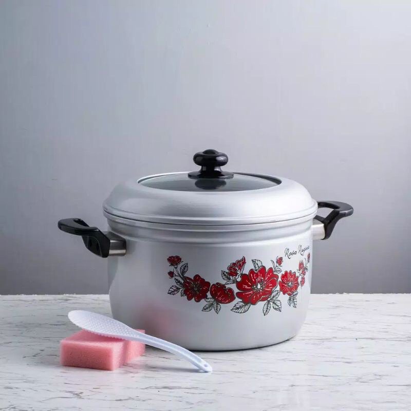 PANCI KUKUS  DANDANG STEAMER BESAR ALUMINIUM 33CM - MASPION