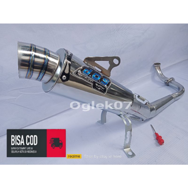 KNALPOT DOS MUFFLER MOTOR BEAT , SCOOPY , GENIO , SPACY , KNALPOT MURAH