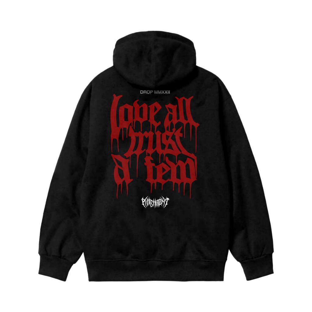 Sweater Hoodie Punishment Love All Must Black