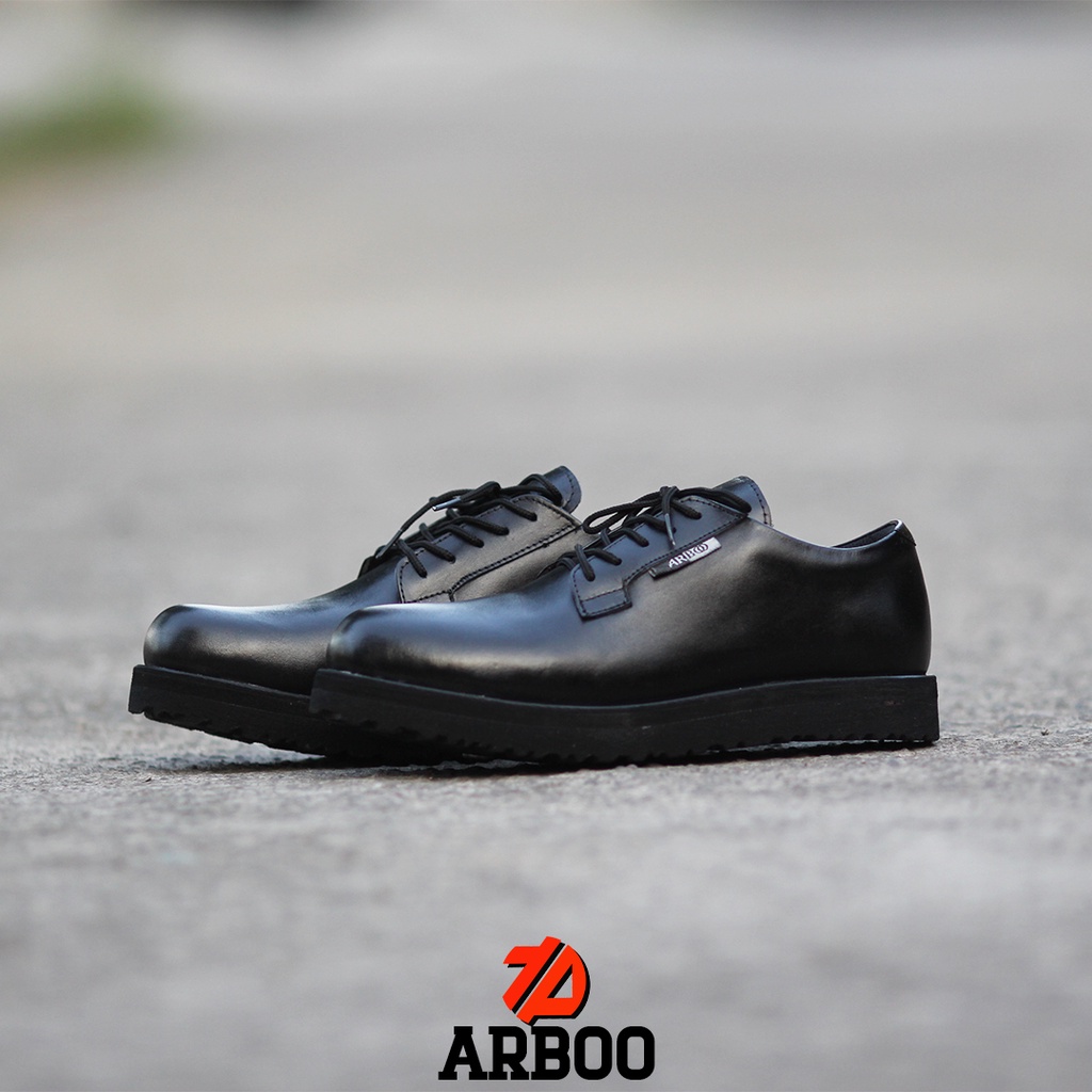 SEPATU PDH PRIA FORMAL KULIT SAPI ASLI SATPAM SEKOLAH PNS KANTORAN
