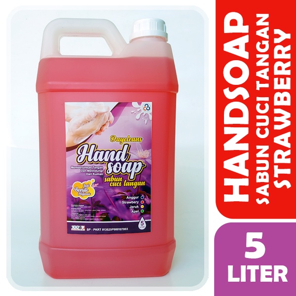 Handsoap 5 liter Hand wash atau Sabun Cuci Tangan Cair (STRAWBERRY - JERUK - APEL)