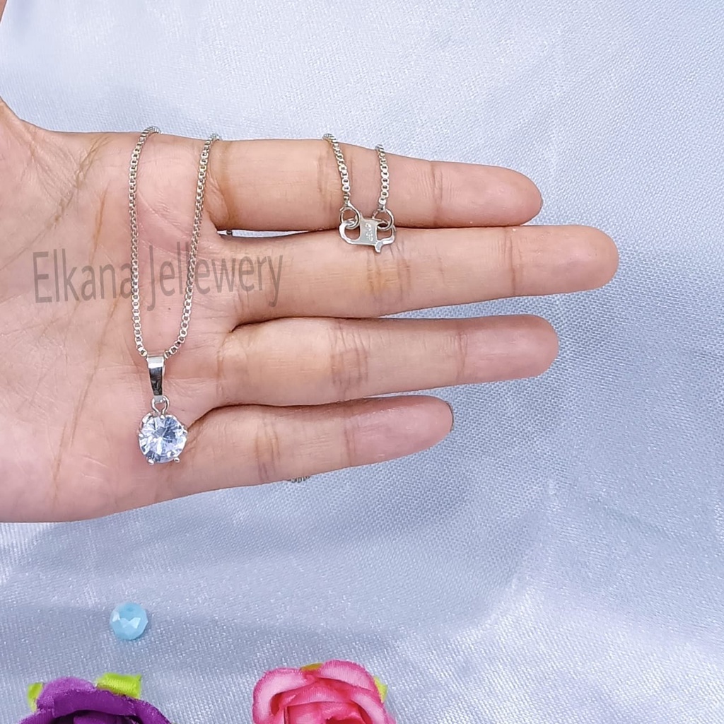 KALUNG PERMATA ZIRCON warna Perhiasan super berkelas fashion korea anti karat dan anti luntur