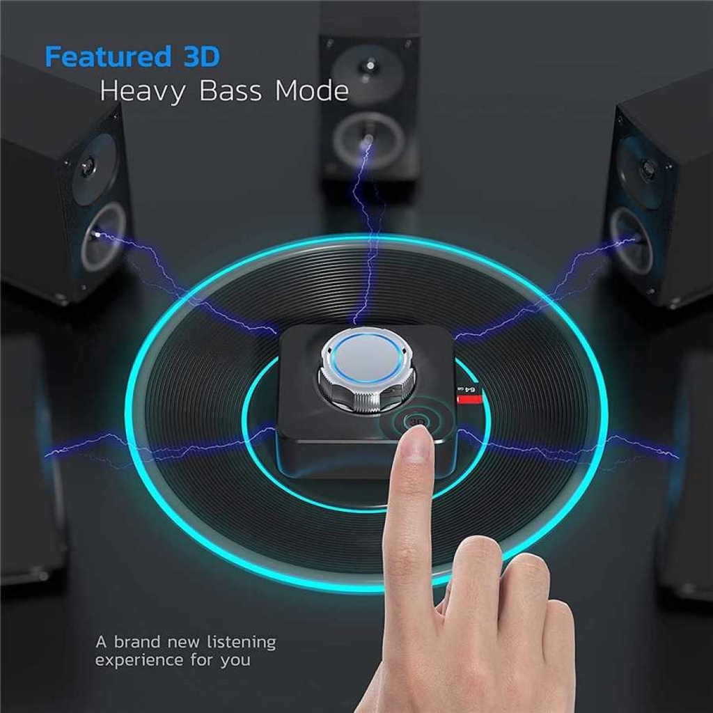Audio Adapter Bluetooth 5.0 Wireless Receiver TF Card RCA AUX