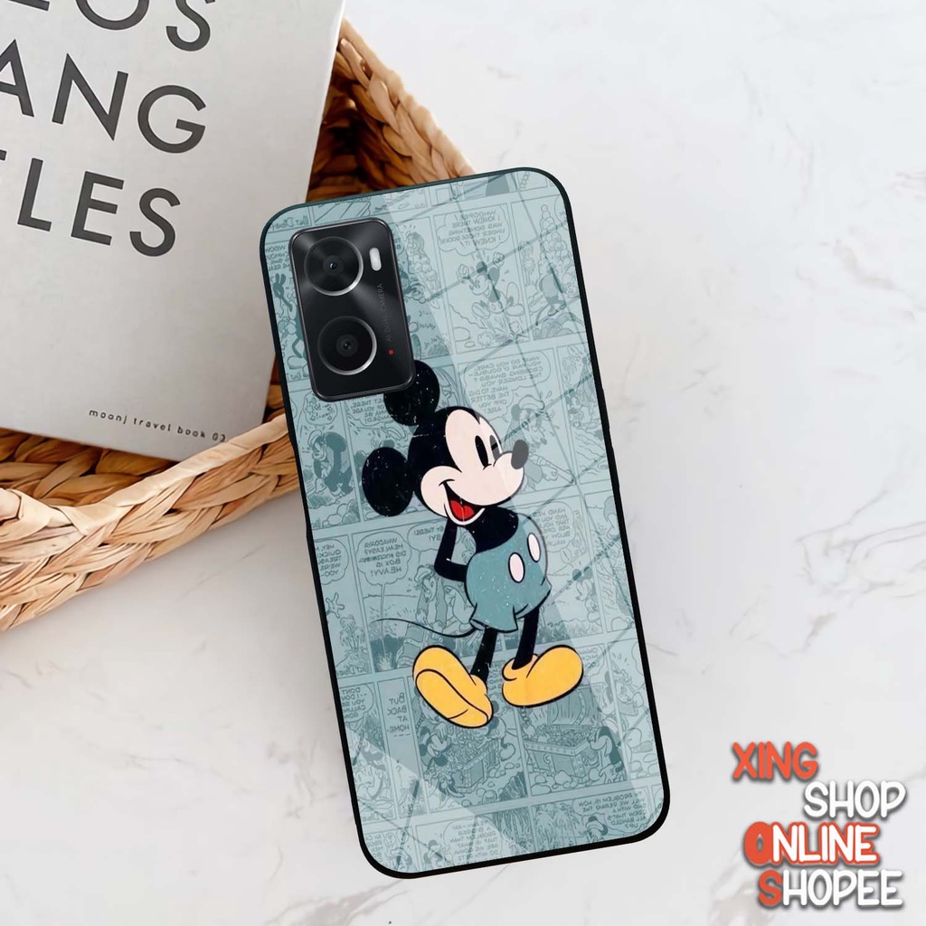 Case Kilau Oppo A76 A96 | Casing Hp Glossy | Motif Mickey
