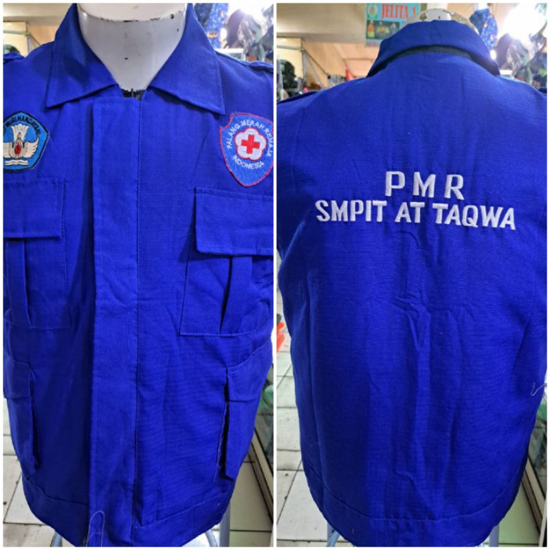 rompi krah PMR biru#rompi pmr smp