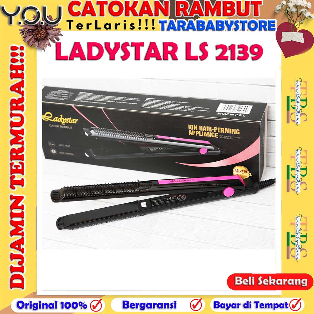 Catokan Pelurus dan Curly Ladystar LS-2139 2 in 1 Catok Temperatur Control Original Produk