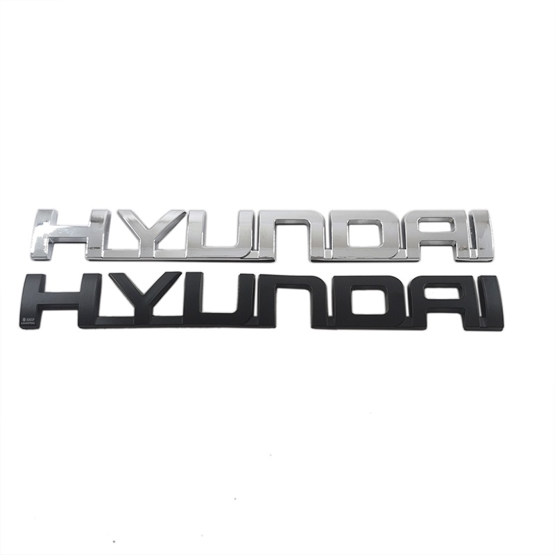 1pc Stiker Emblem Logo HYUNDAI Bahan ABS Krom Untuk Bagasi Belakang Mobil HYUNDAI