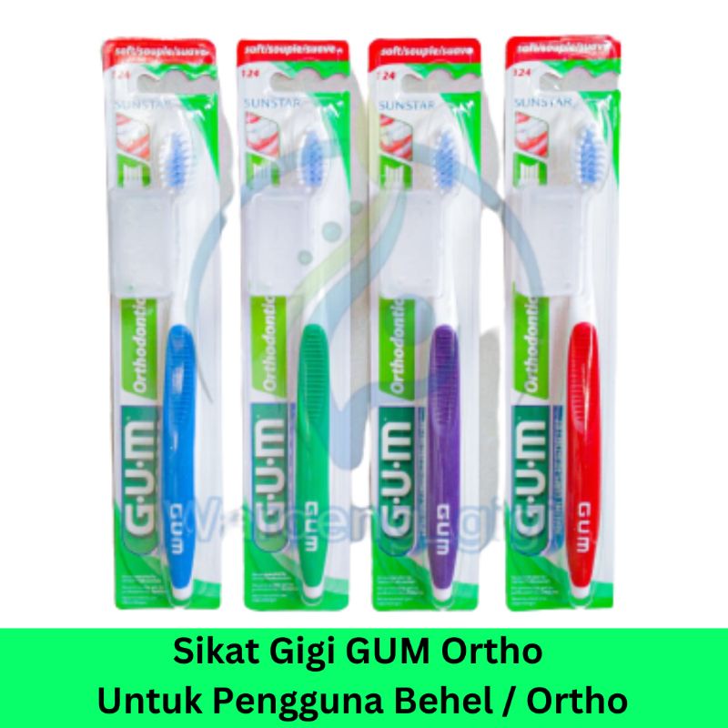 Sikat Gigi GUM ORTHO / Sikat Orthodontic Behel Merk GUM Ortho Toothbrush