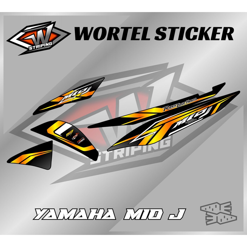 Striping Mio J-Stiker Hologram Motor Mio J Racing v7