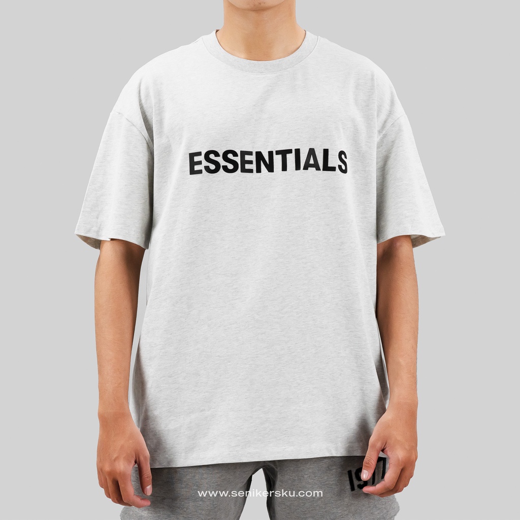 Essentials FOG Silicon Applique Oatmeal Tee