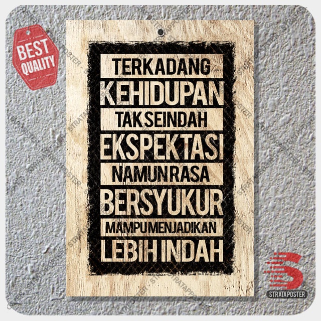 Poster motivasi Hiasan dinding kayu Dekorasi dinding Wall decor 2030125STA