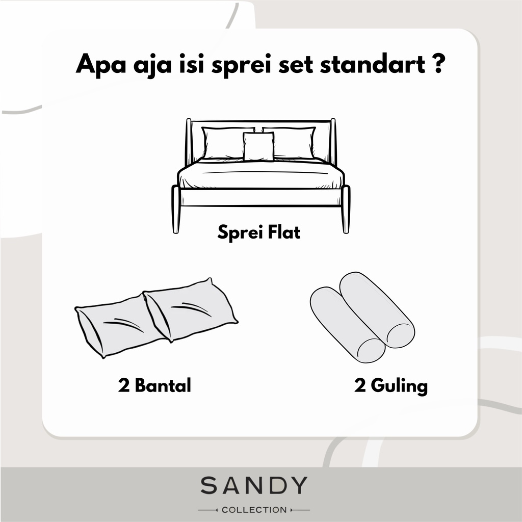 Sprei Set Teen Series Sandy Collection Motif Minimalis