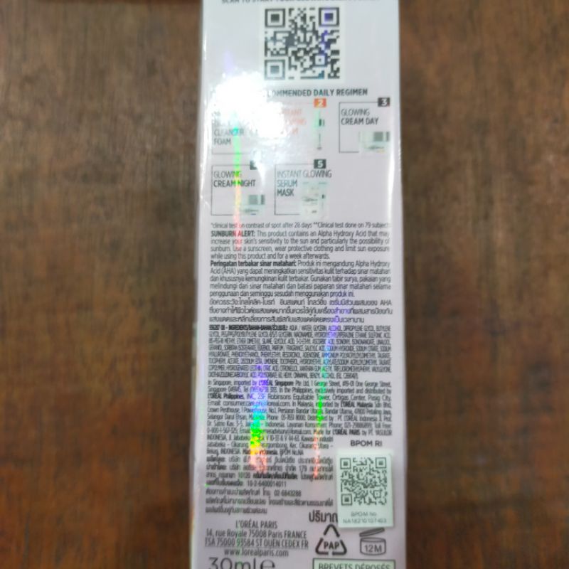 l'oreal glycolic bright glowing serum 30ml