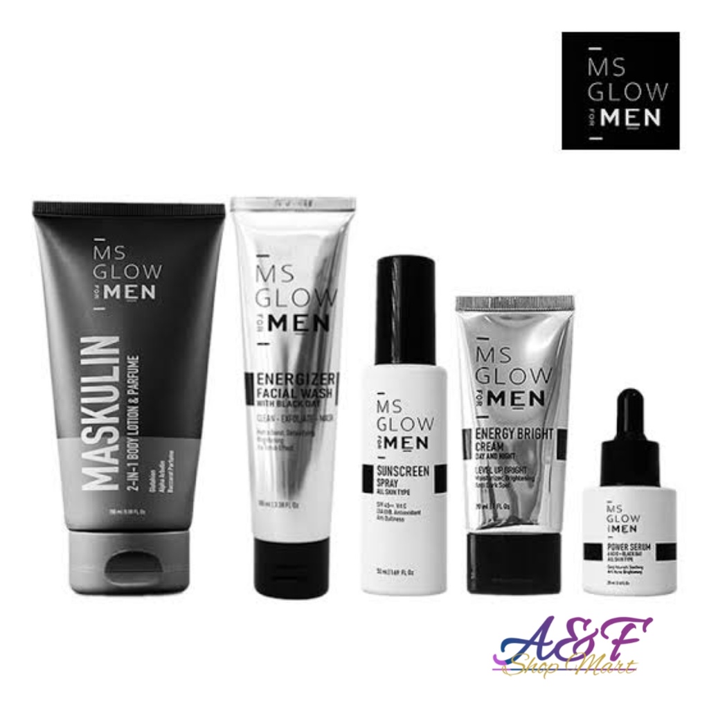 MS GLOW FOR MEN CREAM WAJAH PRIA/CREAM PENCERAH WAJAH ORIGINAL/SERUM WAJAH/MASKULIN FACIAL WASH