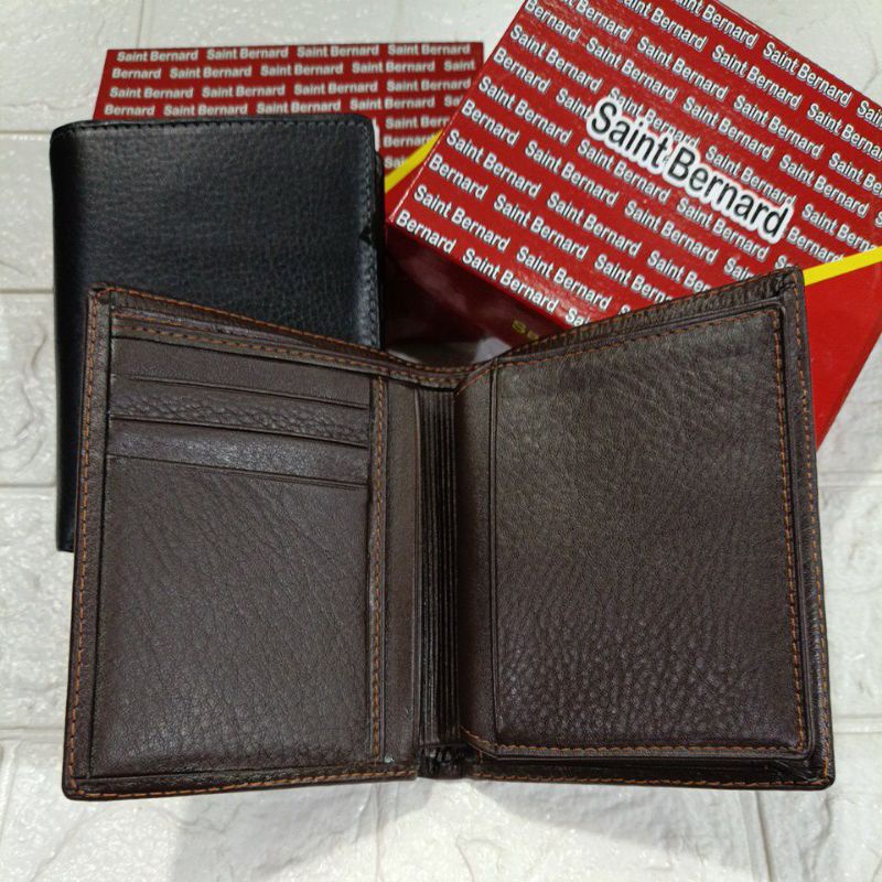 Dompet Kulit Lipat Buku Pria Saint Bernard SB-1108 || Dompet Kulit Sapi Miling Saint Bernardd