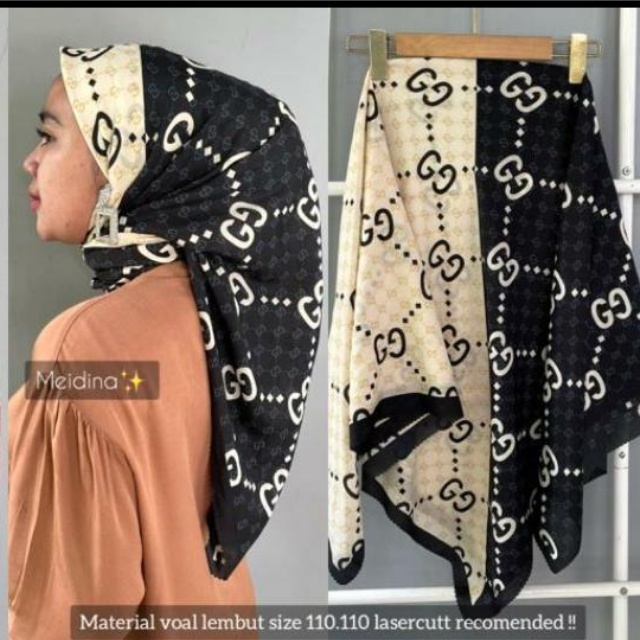 Segi Empat Motif Gg Hijabmuslimah