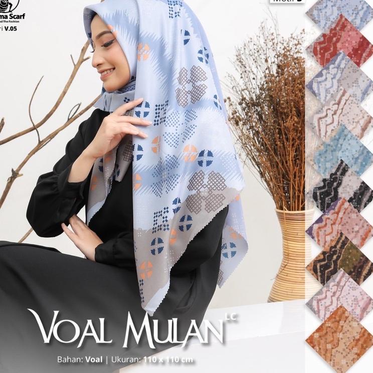 [OI1121]❈ VOAL MOTIF SEGIEMPAT UMAMA LASERCUT HIJAB OSAKA MULAN LC Beli.yuk