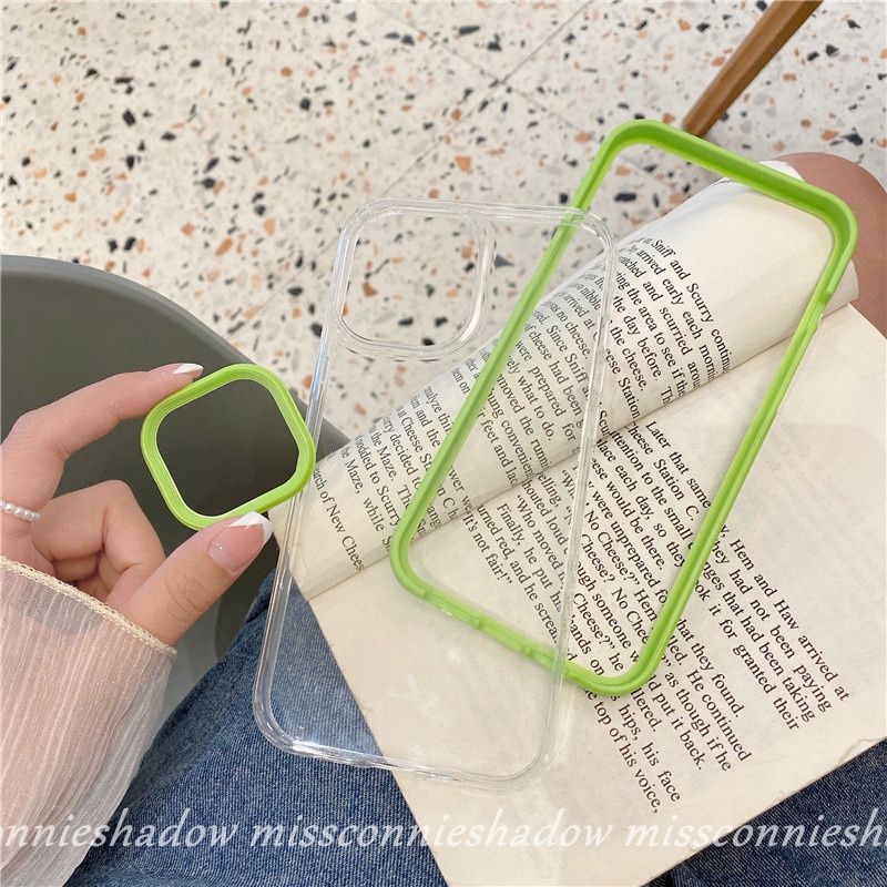 Realme C21Y C35 C31 C25s C25Y C12 C11 2021 C25 C3 C20 C21 C15 5i 6i C20A 5 5S C1 C2 3-in-1 Permen Murni Padat Macaron Warna Transparan Shockproof Lembut Back Phone Cover