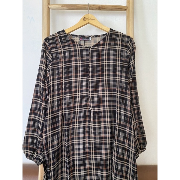 [bisa COD] gamis syari motif bahan katun rayon adem, jatuh, halus-G798