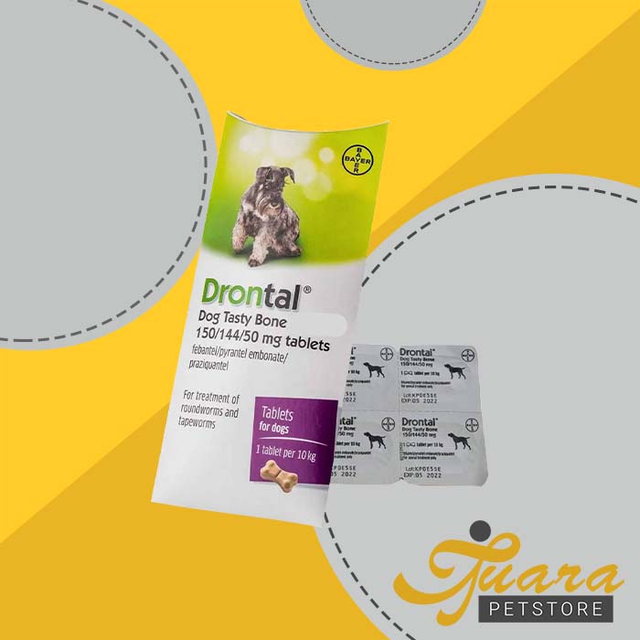 Obat Cacing Anjing Drontal Dog Per Tab