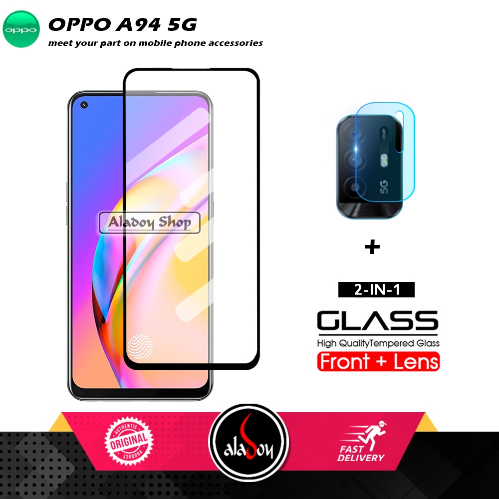 PAKET 2 IN 1 Tempered Glass Layar Oppo A94 5G + Tempered Glass Camera