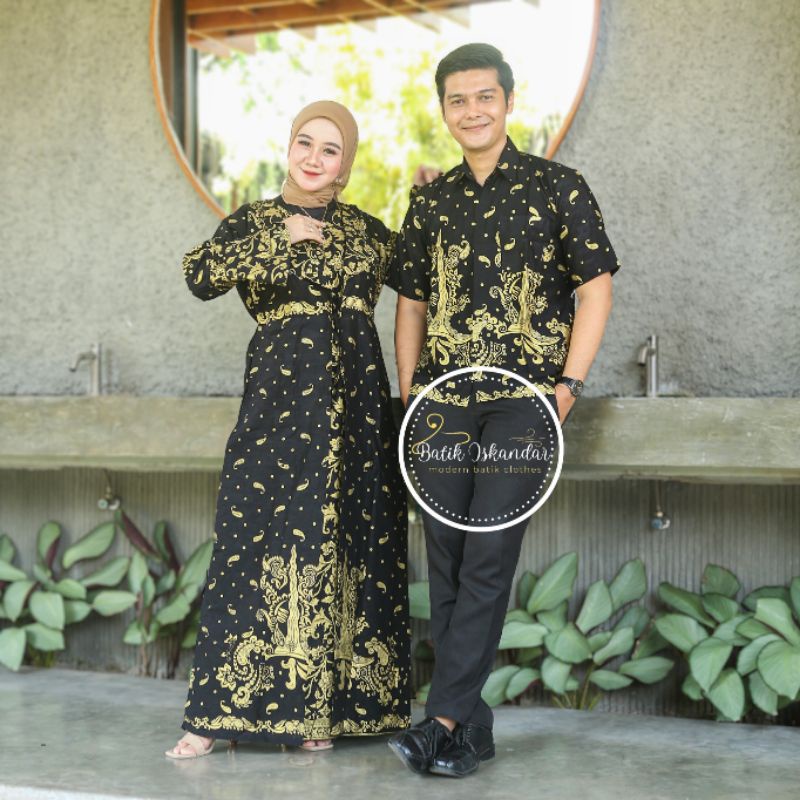 Couple gamis batik couple batik terkini couple terlaris