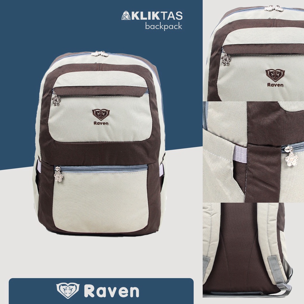 [KLIKTAS] Tas ransel wanita RAVEN Krisan 710106 / backpack multifungsi tas punggung sekolah kuliah kerja