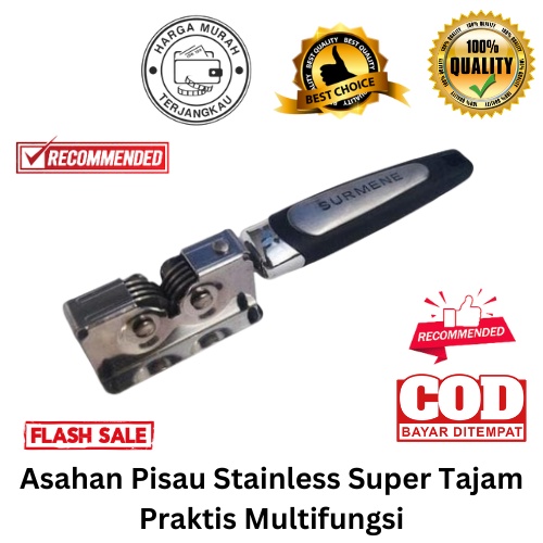 [BISA COD] PROMO Asahan Pisau Stainless Super Tajam Praktis Multifungsi Pengasah Pisau Alat Pengasah