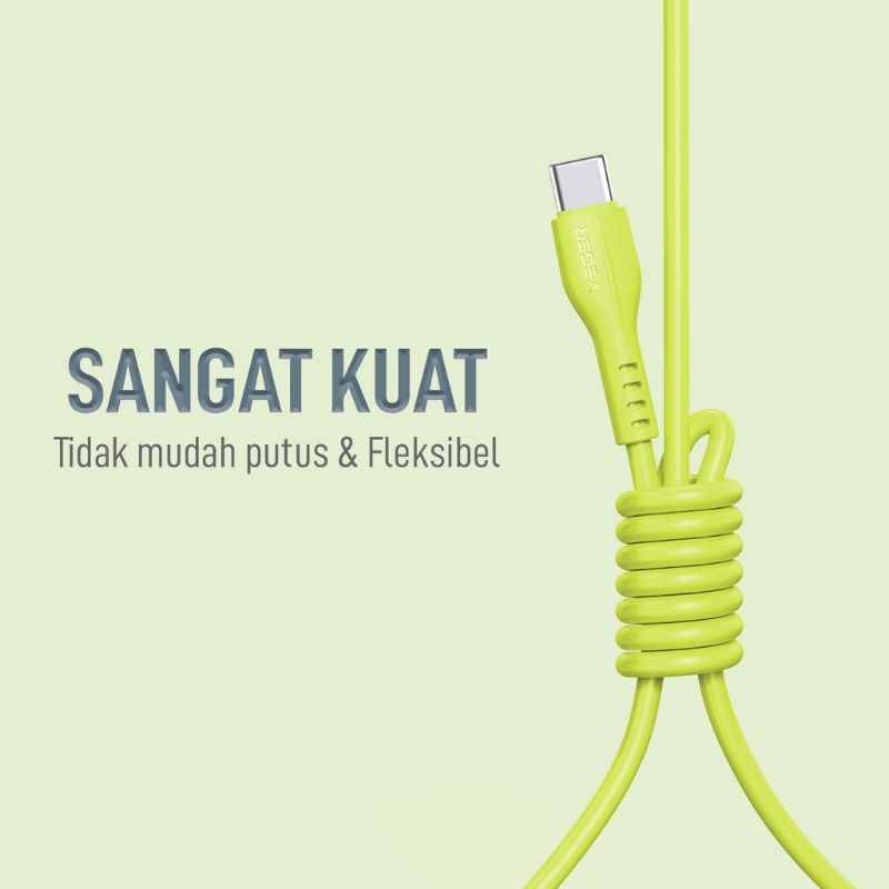 VEGER KABEL DATA TIPE-C 3.0A QUICK CHARGING KABEL USB MURAH PROMO VEGER V108 HIGH QUALITY. UNTUK SMARTPHONE ANDROID