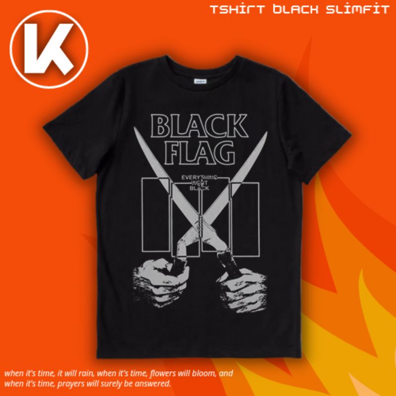 KAOS BAND BLACK FLAG EVERYTHING WENT BLACK | KAOS | T SHIRT | BLACK FLAG