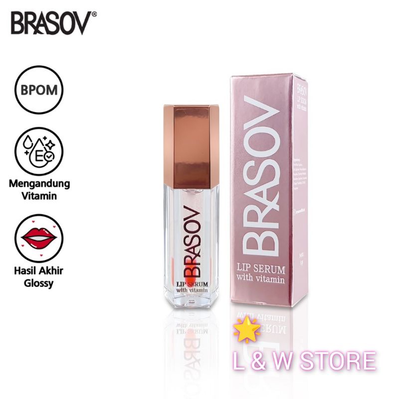 Brasov Lip Serum With Vitamin Pelembab Bibir 5gr Perona Bibir Sehat Alami/BPOM