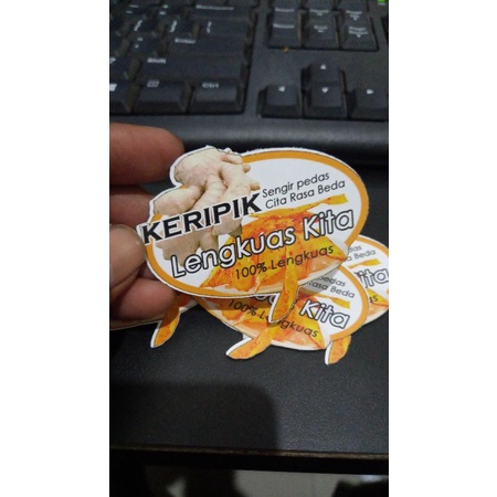 Stiker A3 Plus makanan kue kering basah label makanan stiker produk pengkilap motor dll