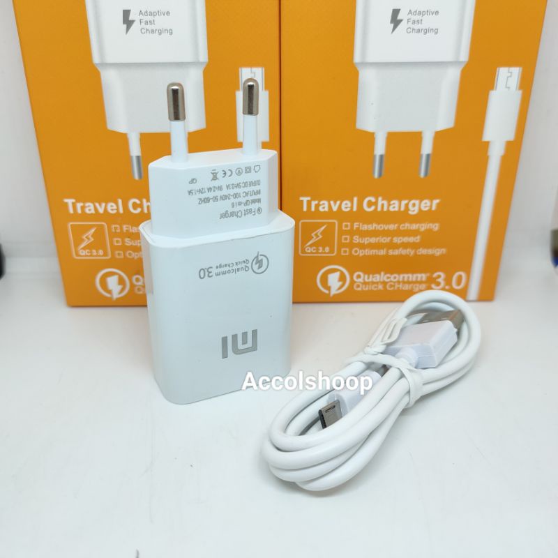Charger Xiaomi 9V 2.4A Fast Charging Micro USB Type C Quick Change Qualcomm 3.0