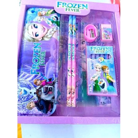 

❥ Kotak pensil set crayon / Alat tulis sekolah / stationary set / ATK karakter / pony /Spiderman / princess / minion お