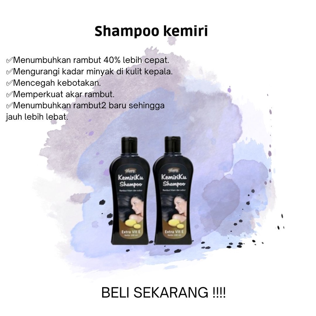 READY STOCK ✨ Happy Shampoo Kemiri /  Shampoo Kemiriku / happy kemiriku shampoo 100ml happy shampoo 