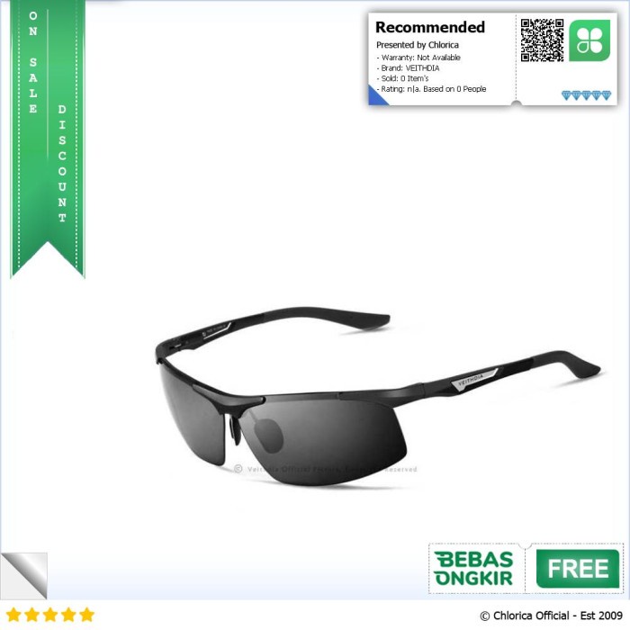 VEITHDIA Kacamata Retro UV400 Polarized Sunglasses - 6562