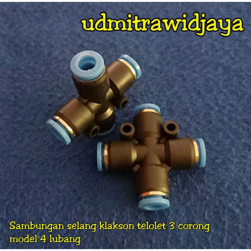 Sambungan Selang Ori Klakson Telolet 3 Corong 4 Lubang Nepel Klakson Telolet sambungan selang klakson telolet nepel neple klakson truck bus klakson telolet 3 corong fitting angin MPZA 6mm 8mm 10mm 12mm