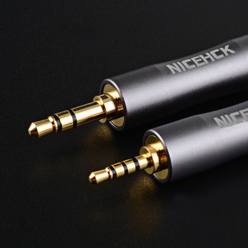 Nicehck Adaptor Konektor Kabel Audio HIFI Earphone 4.4mm Female Ke 3.5mm 2.5mm Male Lapis Emas