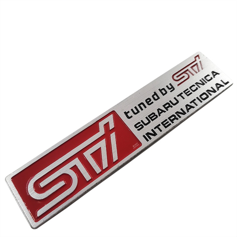 1pc Stiker Emblem Logo SUBARU TECNICA INTERNATIONAL Bahan Metal Untuk Mobil SUBARU STI